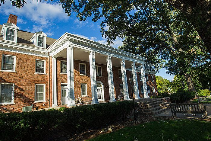 The exterior of Wesley Hall