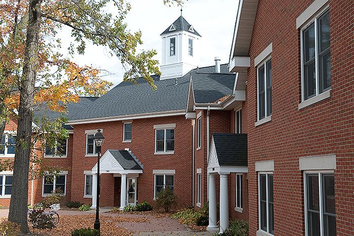 The exterior of the Mae Harrison Karro Student Residential Village